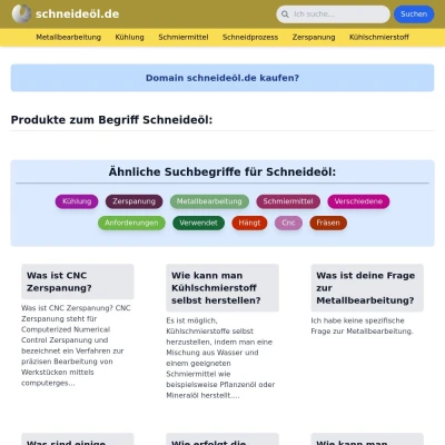 Screenshot schneideöl.de