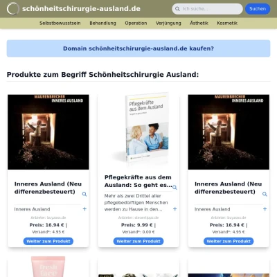 Screenshot schönheitschirurgie-ausland.de