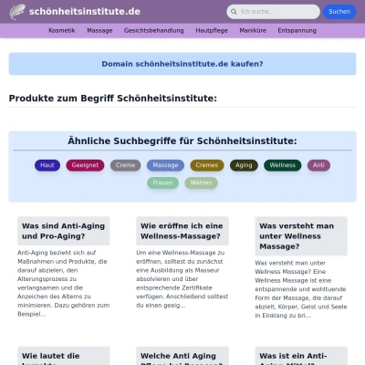 Screenshot schönheitsinstitute.de