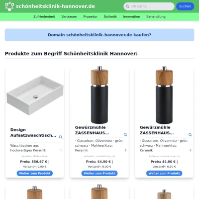 Screenshot schönheitsklinik-hannover.de