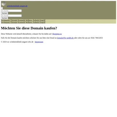 Screenshot schönheitsklinik-ungarn.de