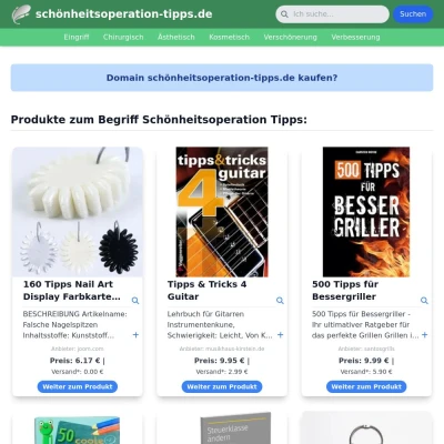 Screenshot schönheitsoperation-tipps.de