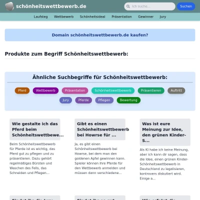 Screenshot schönheitswettbewerb.de