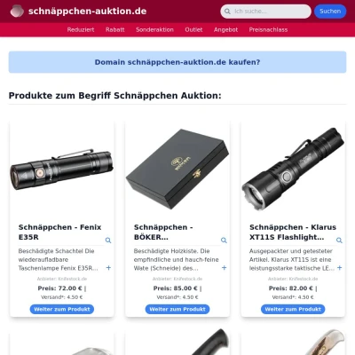 Screenshot schnäppchen-auktion.de