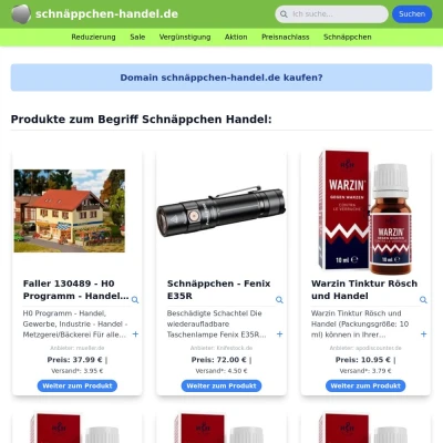 Screenshot schnäppchen-handel.de