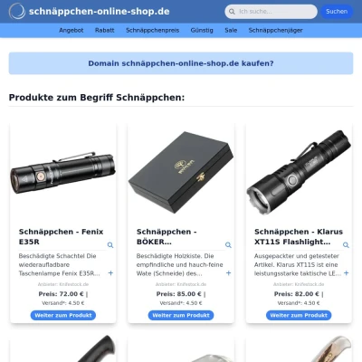 Screenshot schnäppchen-online-shop.de