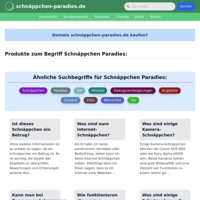 Screenshot schnäppchen-paradies.de