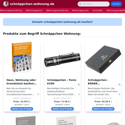 Screenshot schnäppchen-wohnung.de