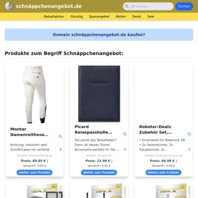 Screenshot schnäppchenangebot.de