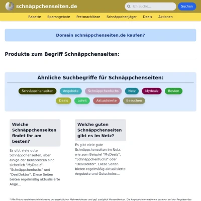 Screenshot schnäppchenseiten.de