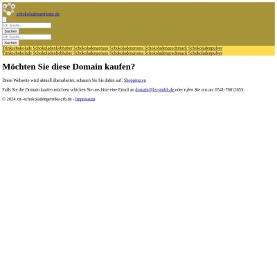 Screenshot schokoladengetränke.de