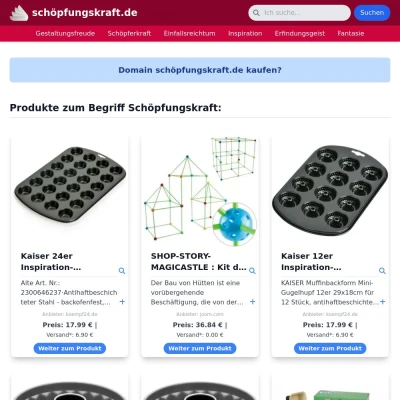 Screenshot schöpfungskraft.de