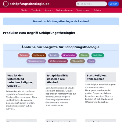 Screenshot schöpfungstheologie.de