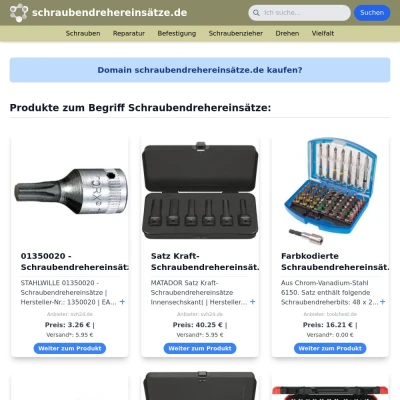 Screenshot schraubendrehereinsätze.de