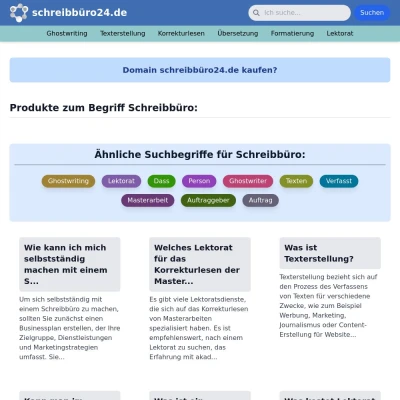 Screenshot schreibbüro24.de