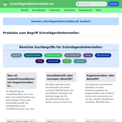 Screenshot schreibgerätehersteller.de