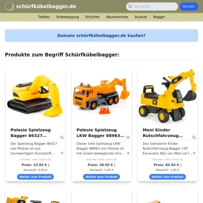 Screenshot schürfkübelbagger.de