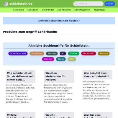 Screenshot schärfstein.de