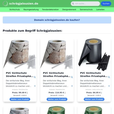 Screenshot schrägjalousien.de