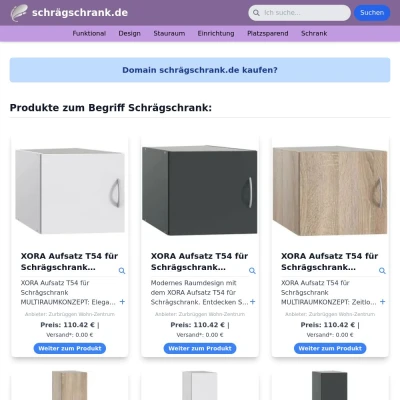 Screenshot schrägschrank.de