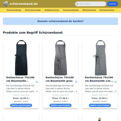 Screenshot schürzenband.de