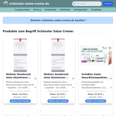 Screenshot schüssler-salze-creme.de