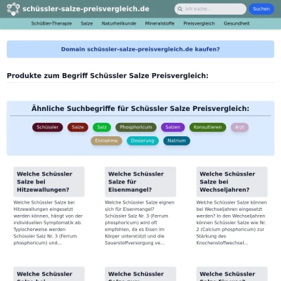 Screenshot schüssler-salze-preisvergleich.de