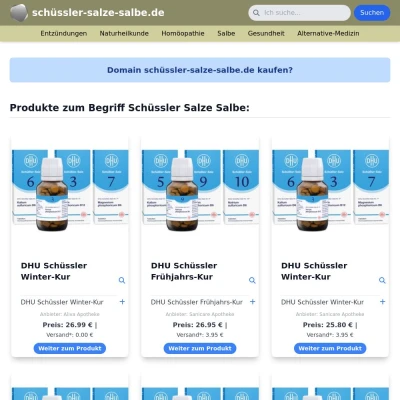 Screenshot schüssler-salze-salbe.de