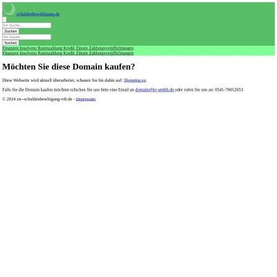 Screenshot schuldenbewältigung.de