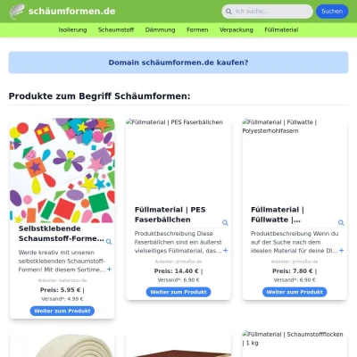 Screenshot schäumformen.de