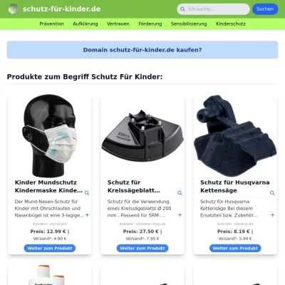 Screenshot schutz-für-kinder.de