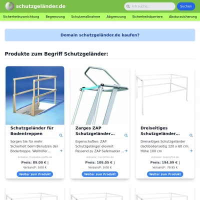 Screenshot schutzgeländer.de