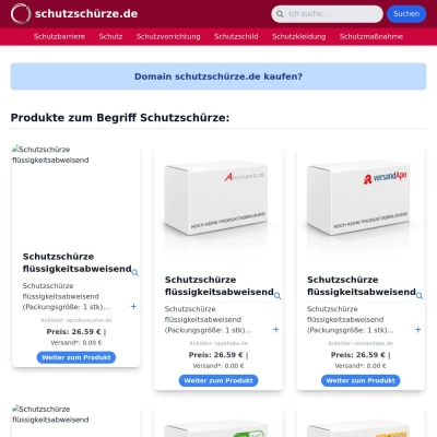 Screenshot schutzschürze.de