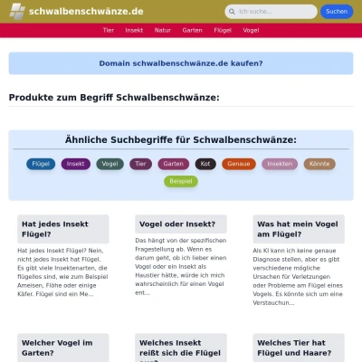 Screenshot schwalbenschwänze.de