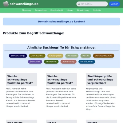 Screenshot schwanzlänge.de