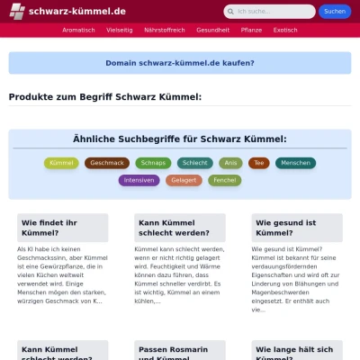 Screenshot schwarz-kümmel.de