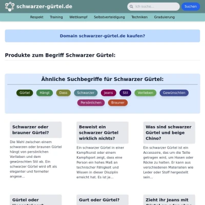 Screenshot schwarzer-gürtel.de