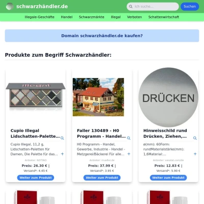 Screenshot schwarzhändler.de