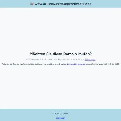 Screenshot schwarzwaldspezialitäten.de