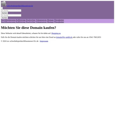 Screenshot schwebekörperdurchflussmesser.de