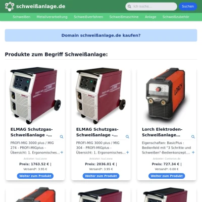Screenshot schweißanlage.de