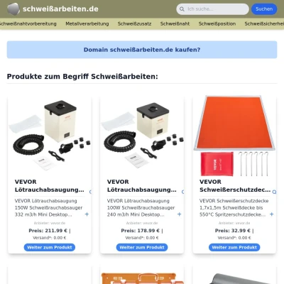 Screenshot schweißarbeiten.de