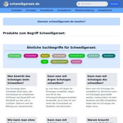 Screenshot schweißgeraet.de