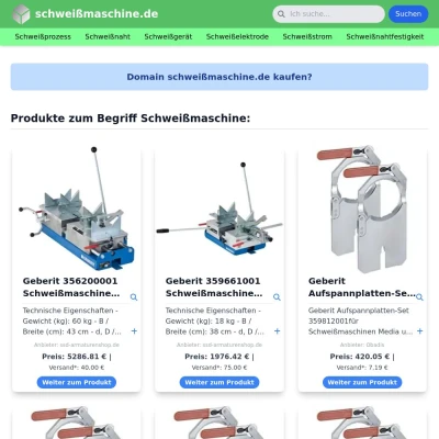 Screenshot schweißmaschine.de