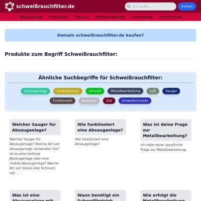 Screenshot schweißrauchfilter.de