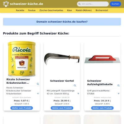 Screenshot schweizer-küche.de