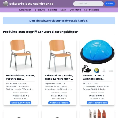 Screenshot schwerbelastungskörper.de