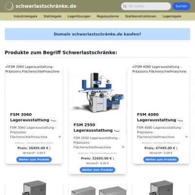 Screenshot schwerlastschränke.de