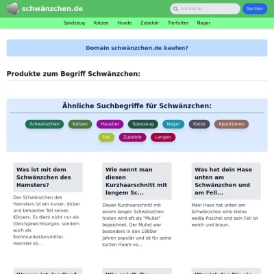 Screenshot schwänzchen.de