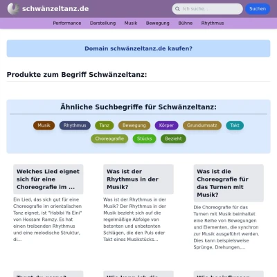 Screenshot schwänzeltanz.de